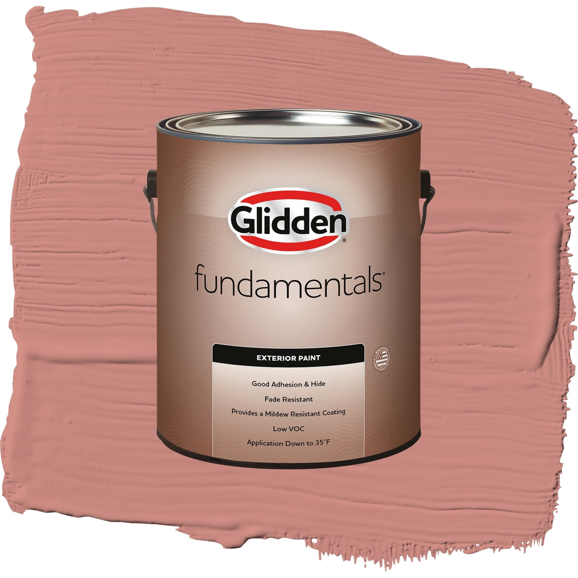 Glidden Fundamentals Sunstone / Orange, Semi-Gloss Exterior Paint, 1 Gallon