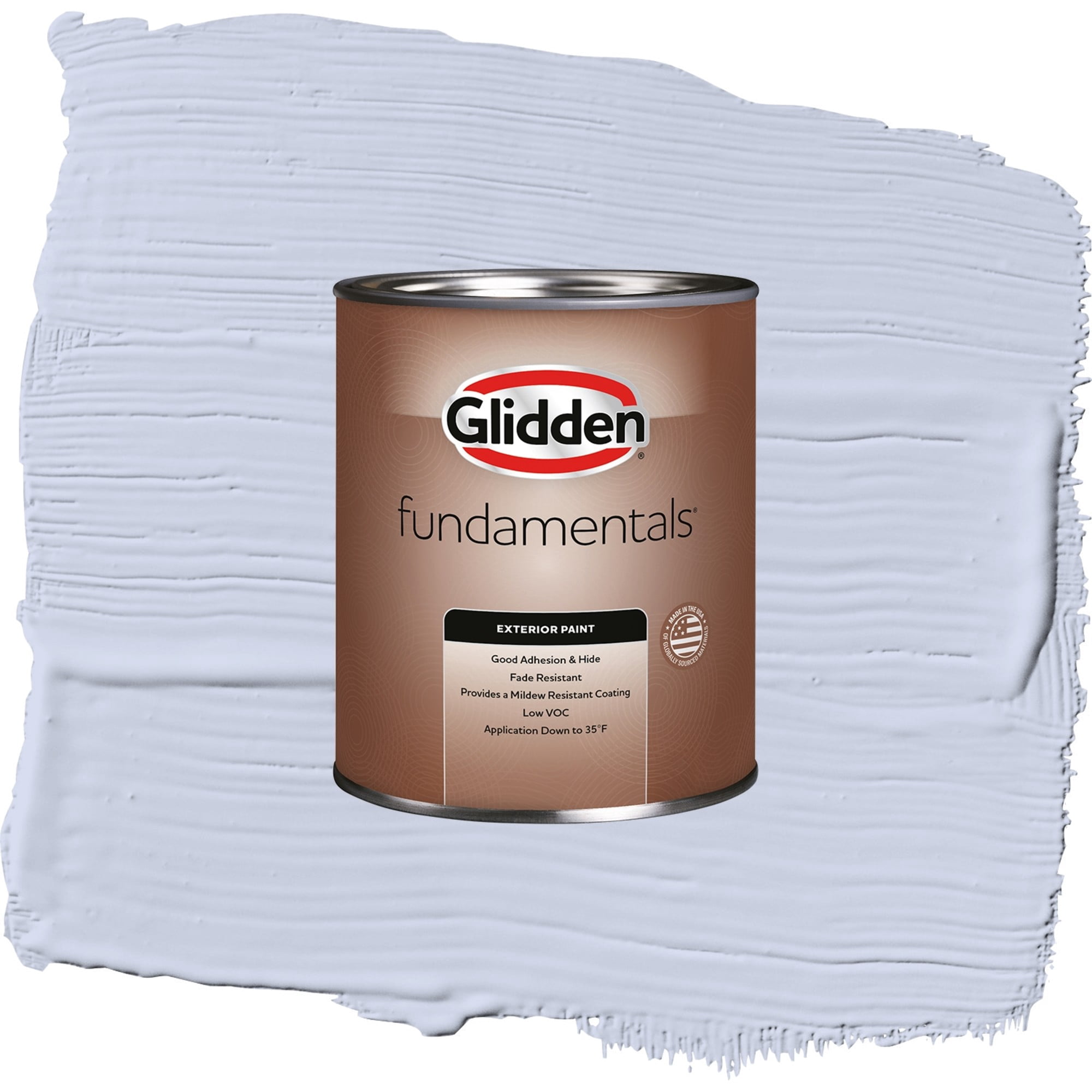 Glidden Fundamentals Sweet Emily Satin Exterior Paint and Primer, 1 Quart