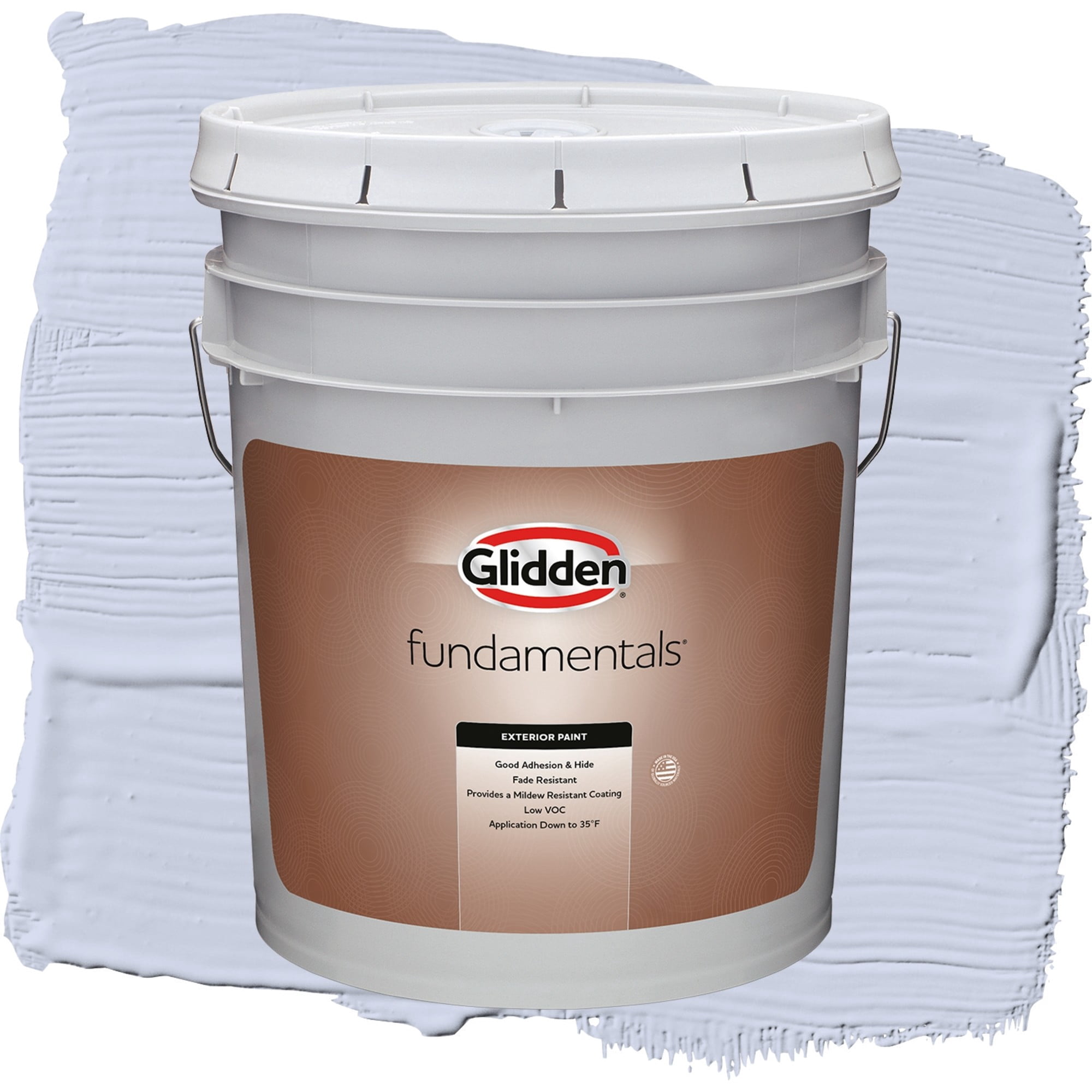 Glidden Fundamentals Sweet Emily / Purple, Satin Exterior Paint, 5 Gallon
