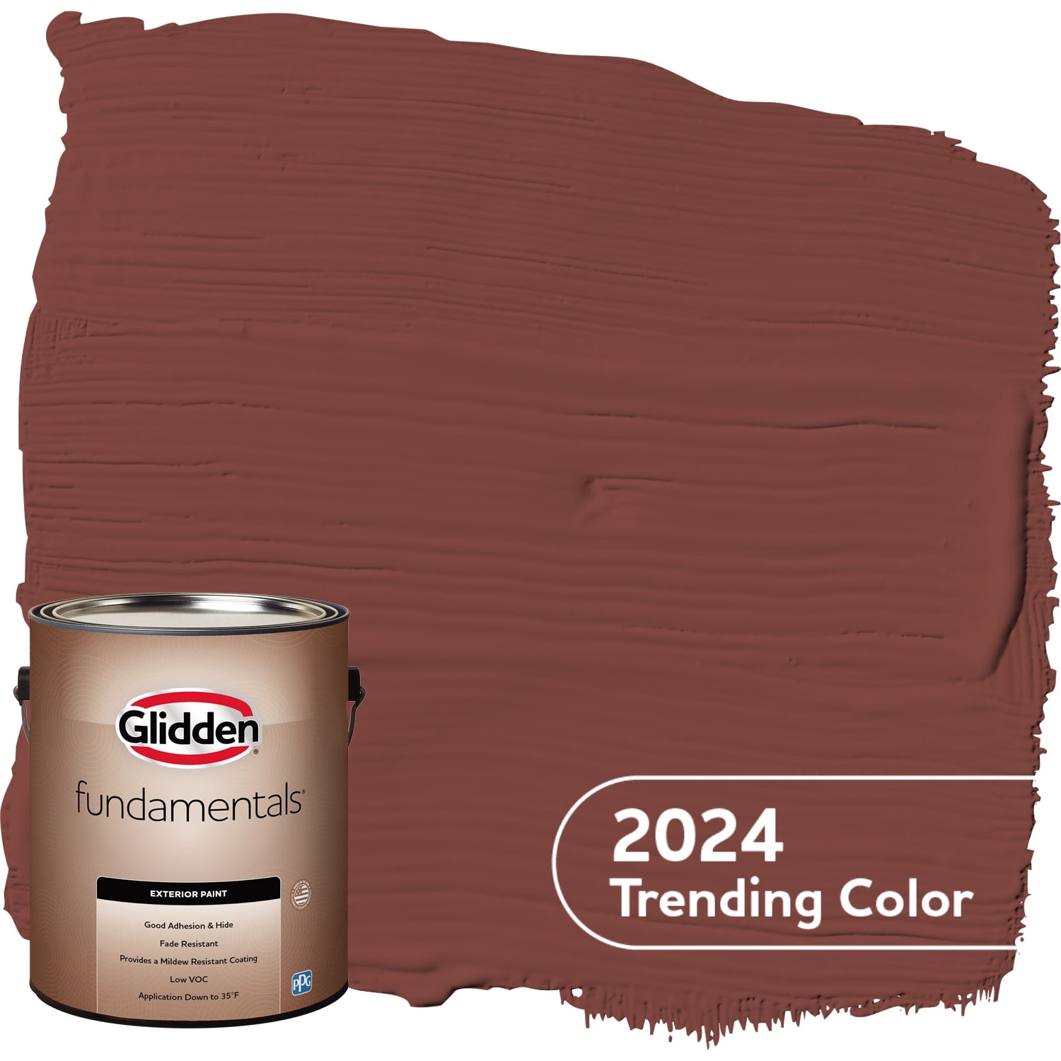 Glidden Fundamentals Exterior Paint Sweet Spiceberry / Red, Satin, 1