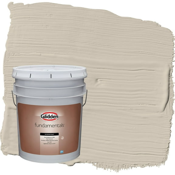 Glidden Fundamentals Synchronicity / Gray Flat Exterior Paint, 5 Gallon