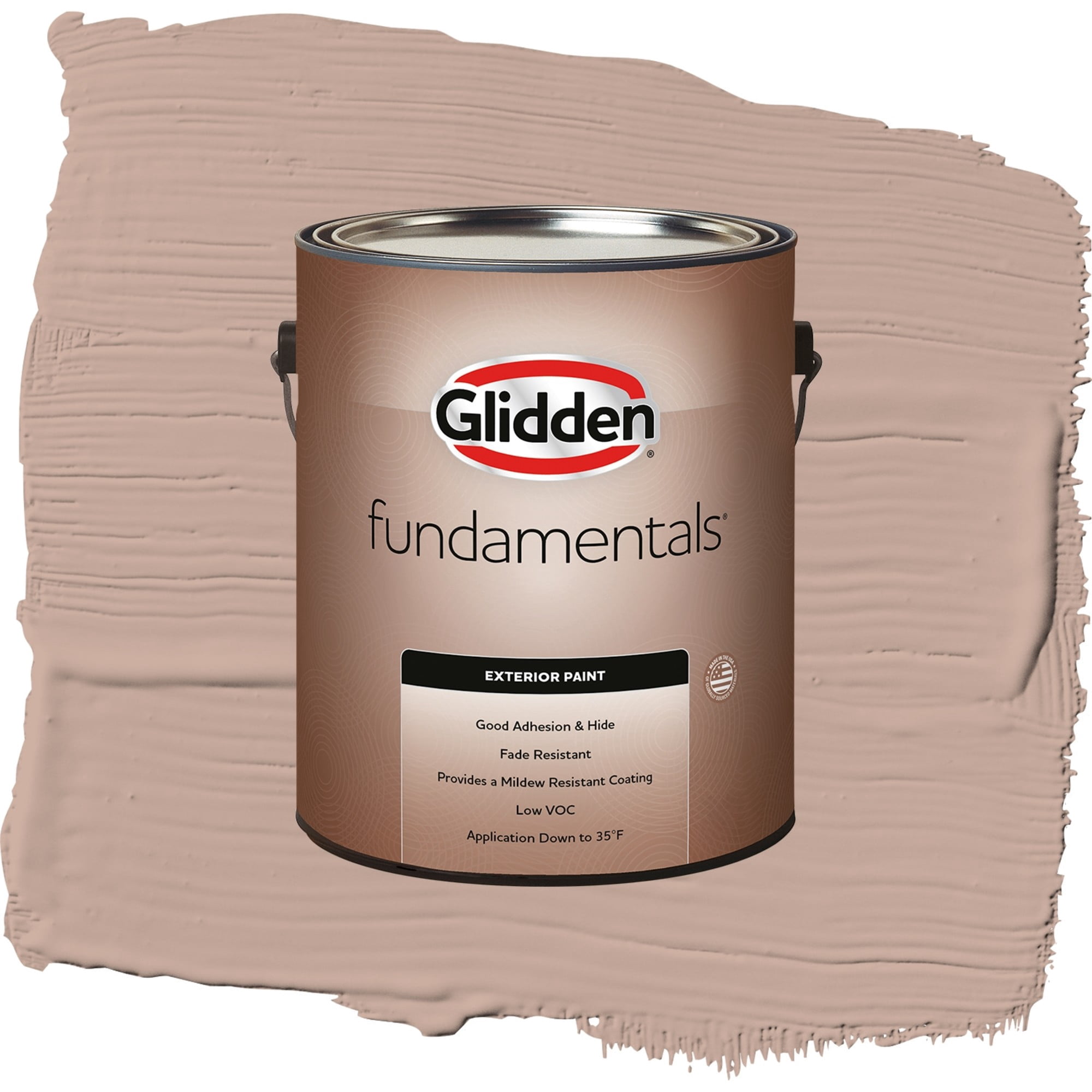 Glidden Fundamentals Taupe Tapestry / Beige, Satin Exterior Paint, 1 Gallon