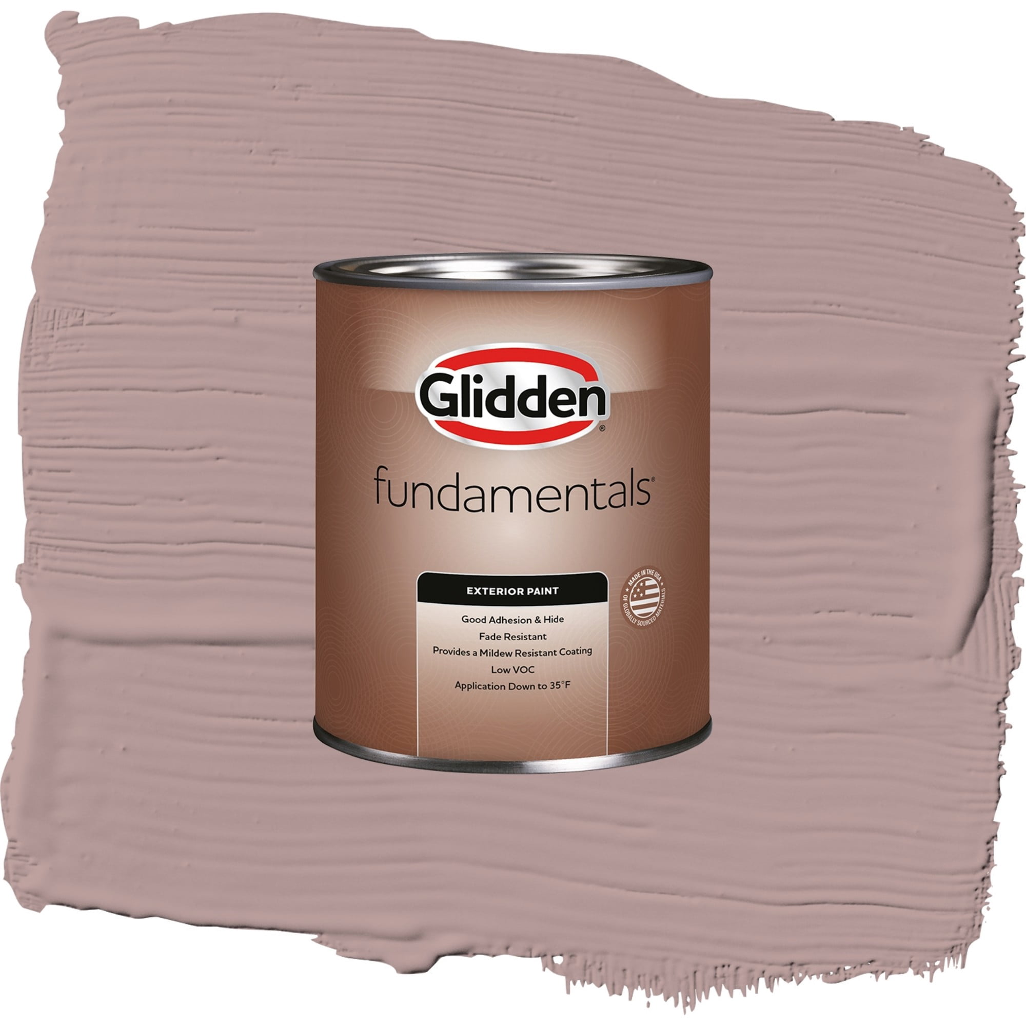 Glidden Fundamentals Tawny Mushroom / Pink, Flat Exterior Paint, 1 Quart