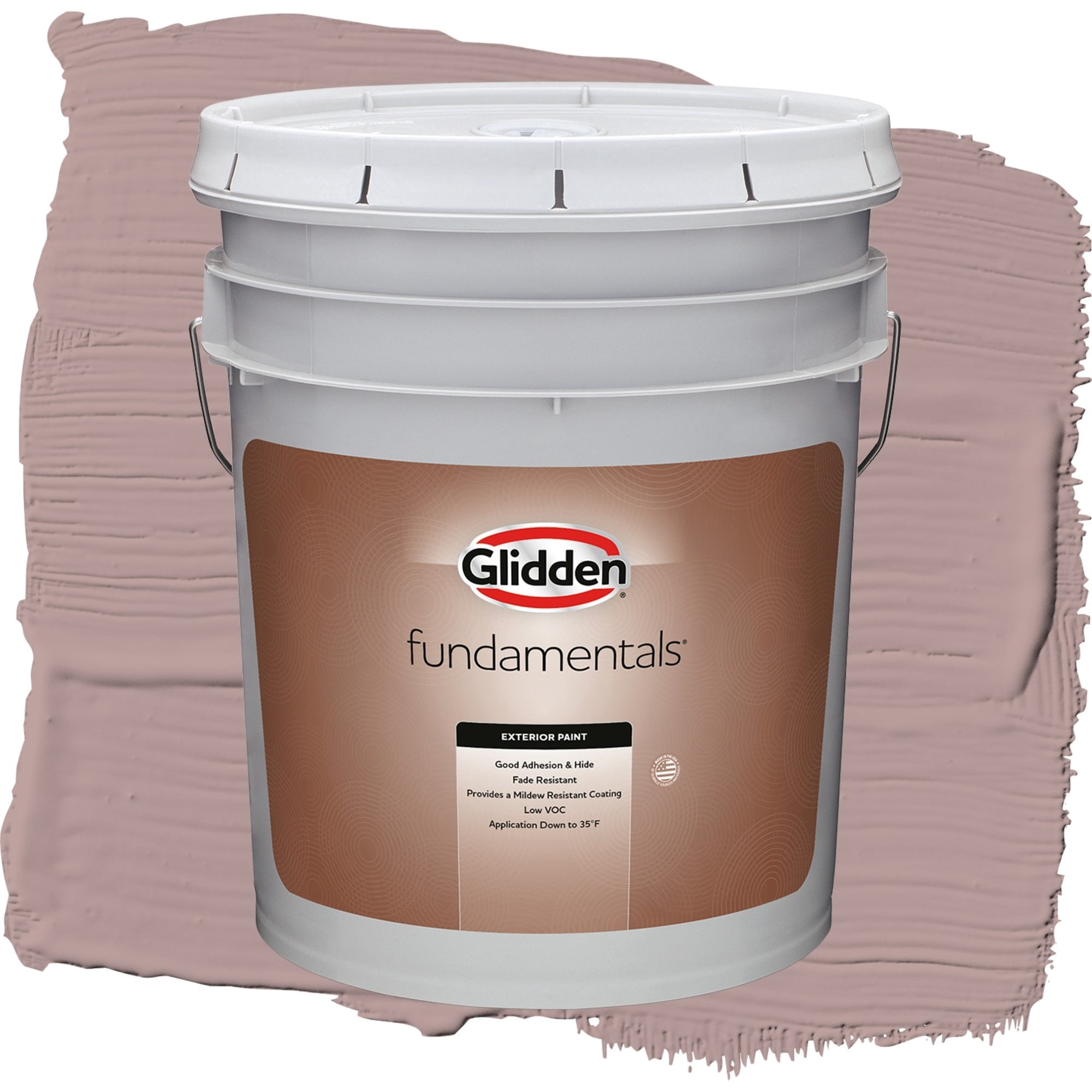 Glidden Fundamentals Tawny Mushroom / Pink, Semi-Gloss Exterior Paint, 5 Gallon