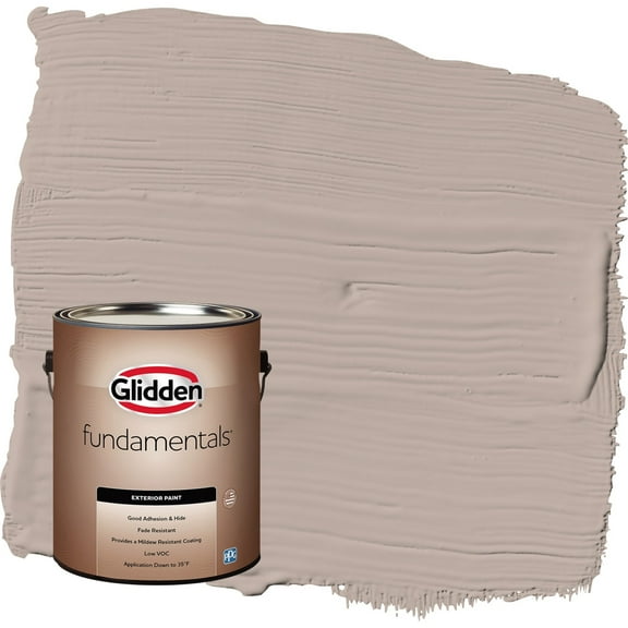 Glidden Fundamentals Thumper / Beige Flat Exterior Paint, 1 Gallon