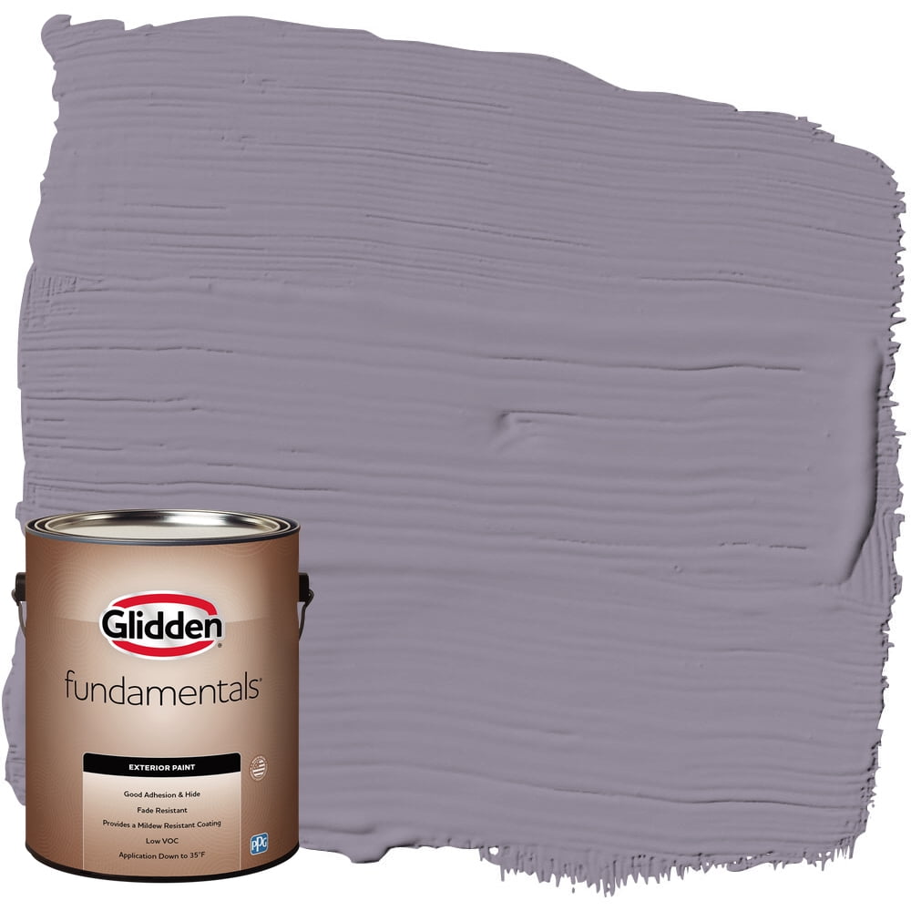 Glidden Fundamentals Exterior Paint Tin Lizzie / Purple, Flat, 1 Gallon