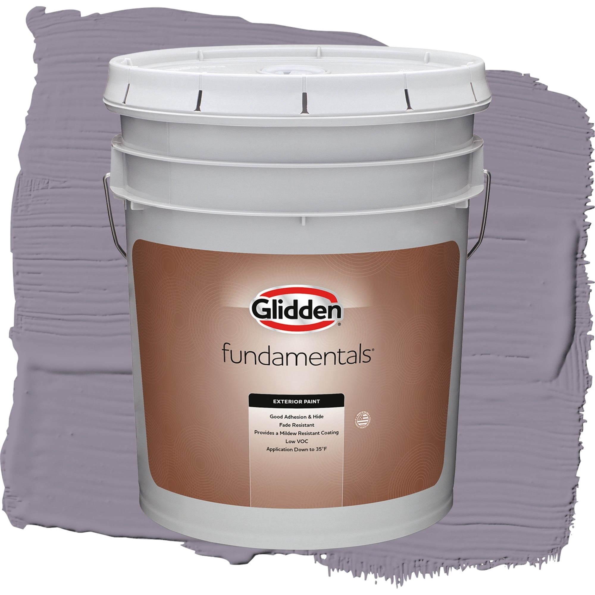 Glidden Fundamentals Tin Lizzie / Purple, Satin Exterior Paint, 5 Gallon