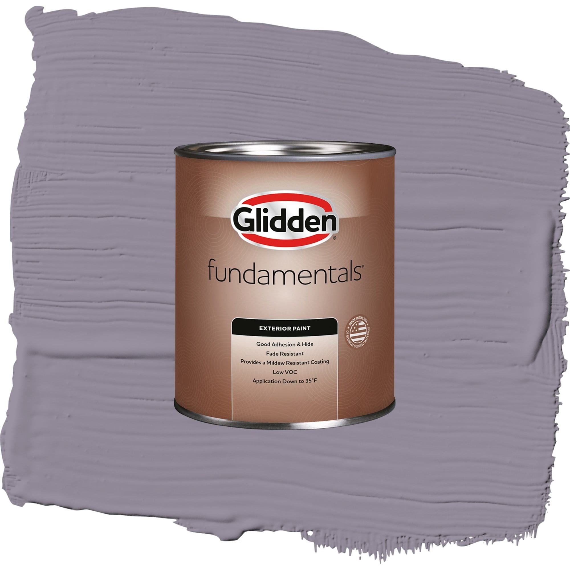 Glidden Fundamentals Tin Lizzie / Purple, Semi-Gloss Exterior Paint, 1 Quart