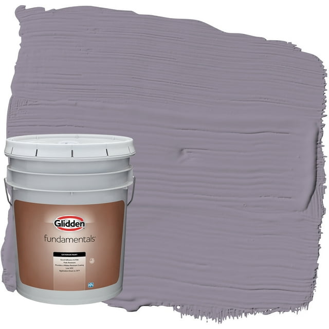 Glidden Fundamentals Exterior Paint Tin Lizzie / Purple, SemiGloss, 5