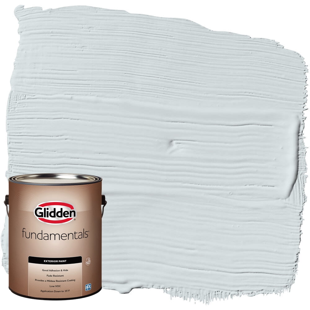 Glidden Fundamentals Exterior Paint Tinsel / Gray, Flat, 1 Gallon