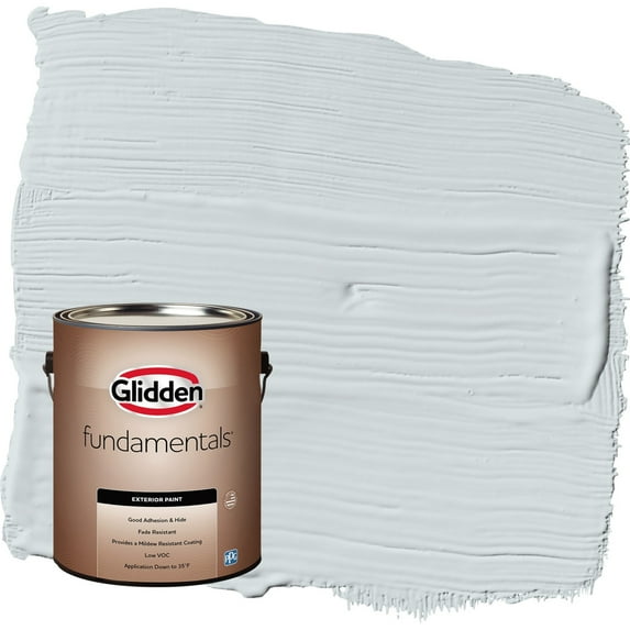 Glidden Fundamentals Tinsel / Gray Semi-Gloss Exterior Paint, 1 Gallon