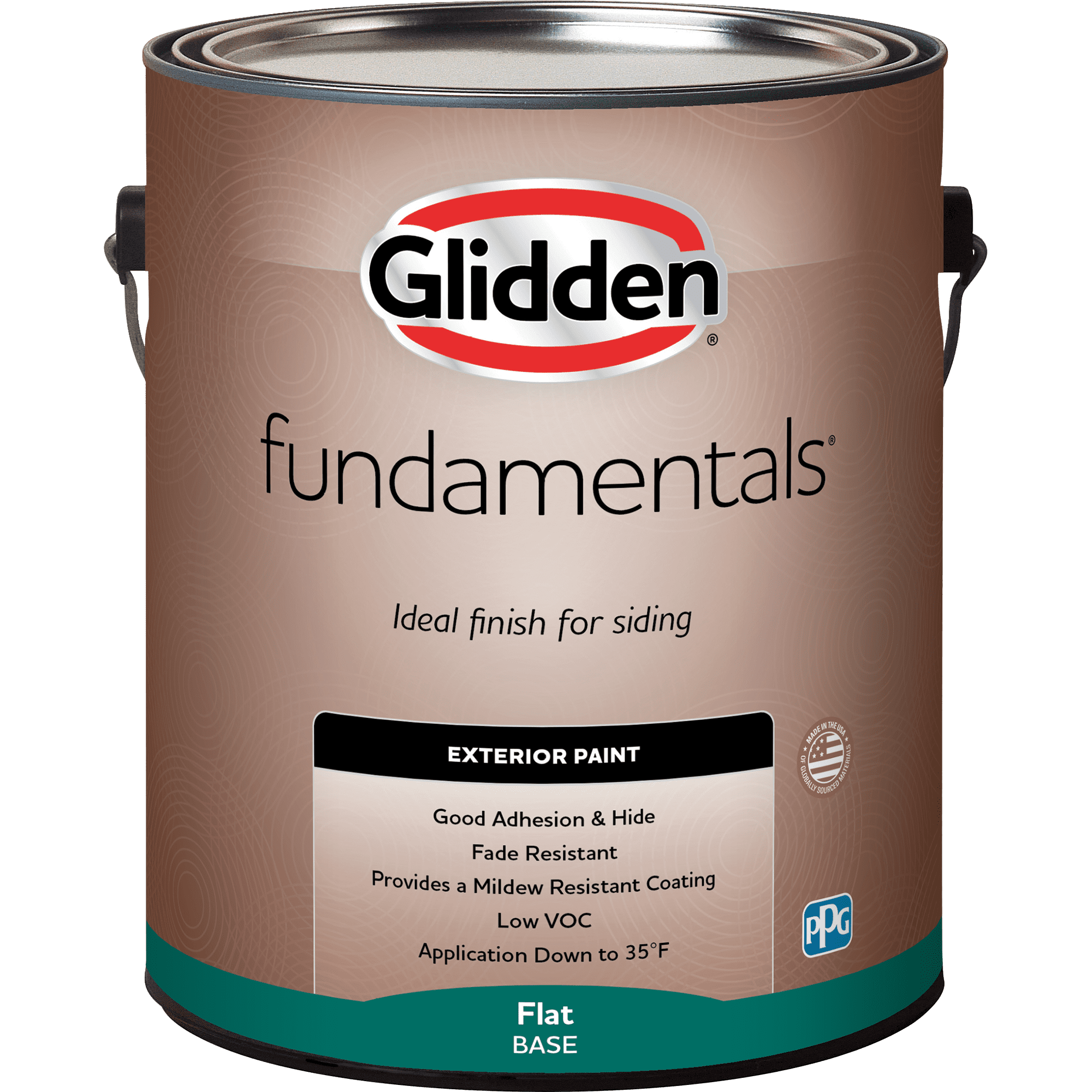 Glidden Fundamentals Exterior Paint Tintable Base / , Flat, 1 Gallon
