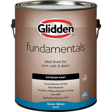 Glidden Fundamentals Tintable Base, Semi-Gloss Exterior Paint, 1 Gallon