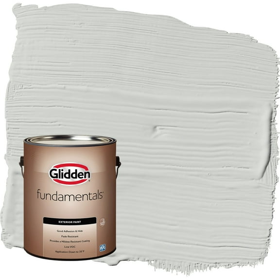 Glidden Fundamentals Tornado / Gray Flat Exterior Paint, 1 Gallon
