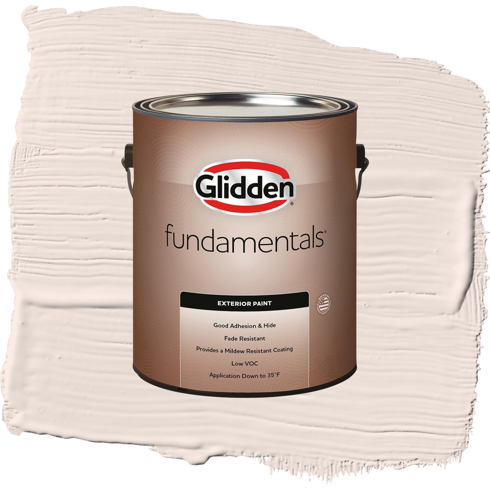 Glidden Fundamentals Touchable / Tan, Flat Exterior Paint, 1 Gallon