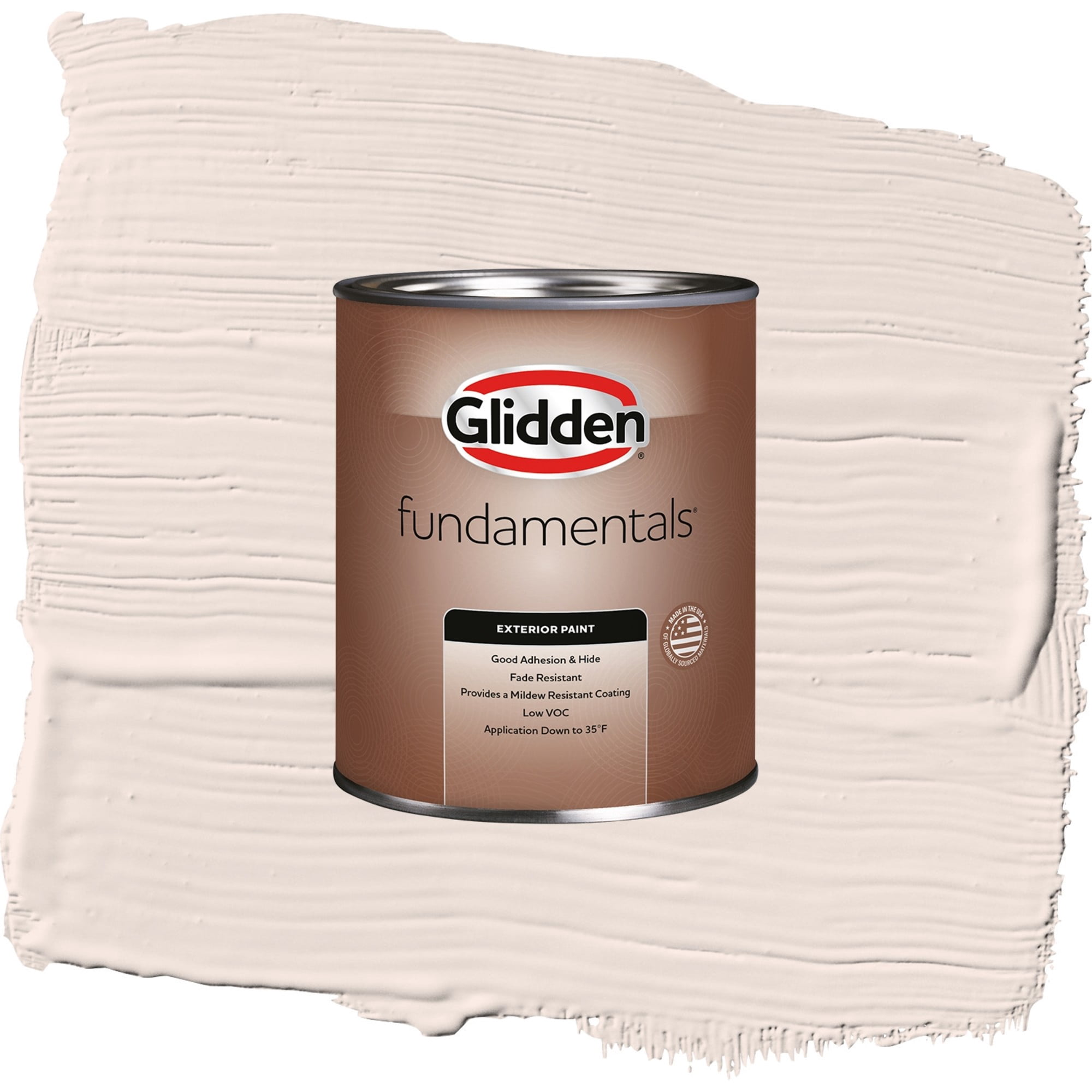 Glidden Fundamentals Touchable / Tan, Semi-Gloss Exterior Paint, 1 Quart