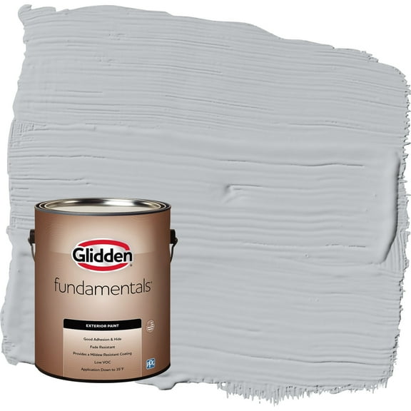 Glidden Fundamentals Train / Gray Flat Exterior Paint, 1 Gallon