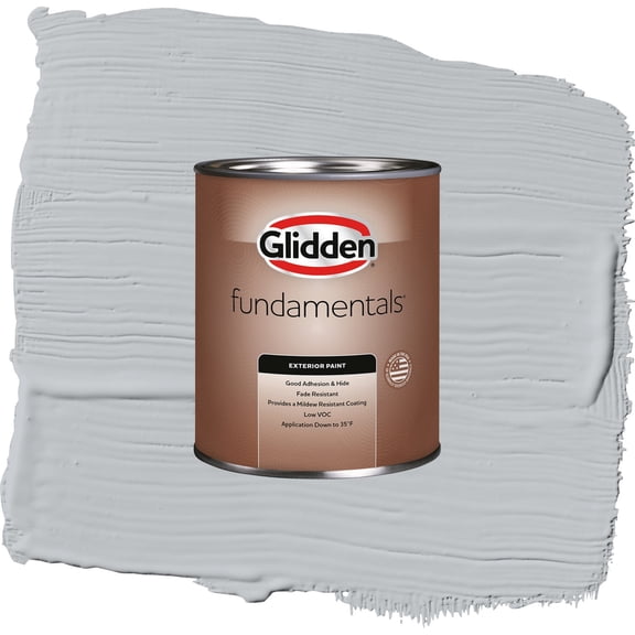 Glidden Fundamentals Train / Gray, Flat Exterior Paint, 1 Quart