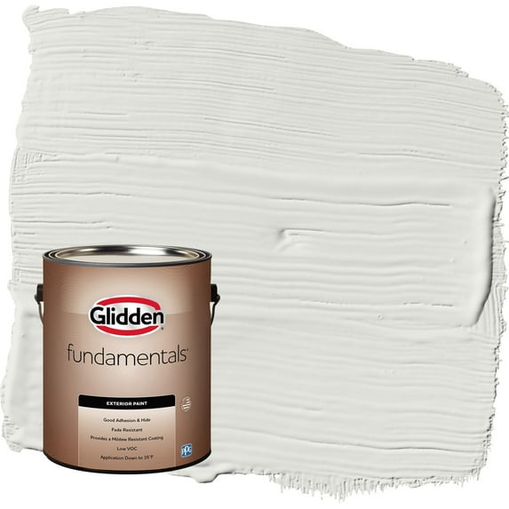Glidden Fundamentals Tundra Frost / Grey Semi-Gloss Exterior Paint, 1 Gallon