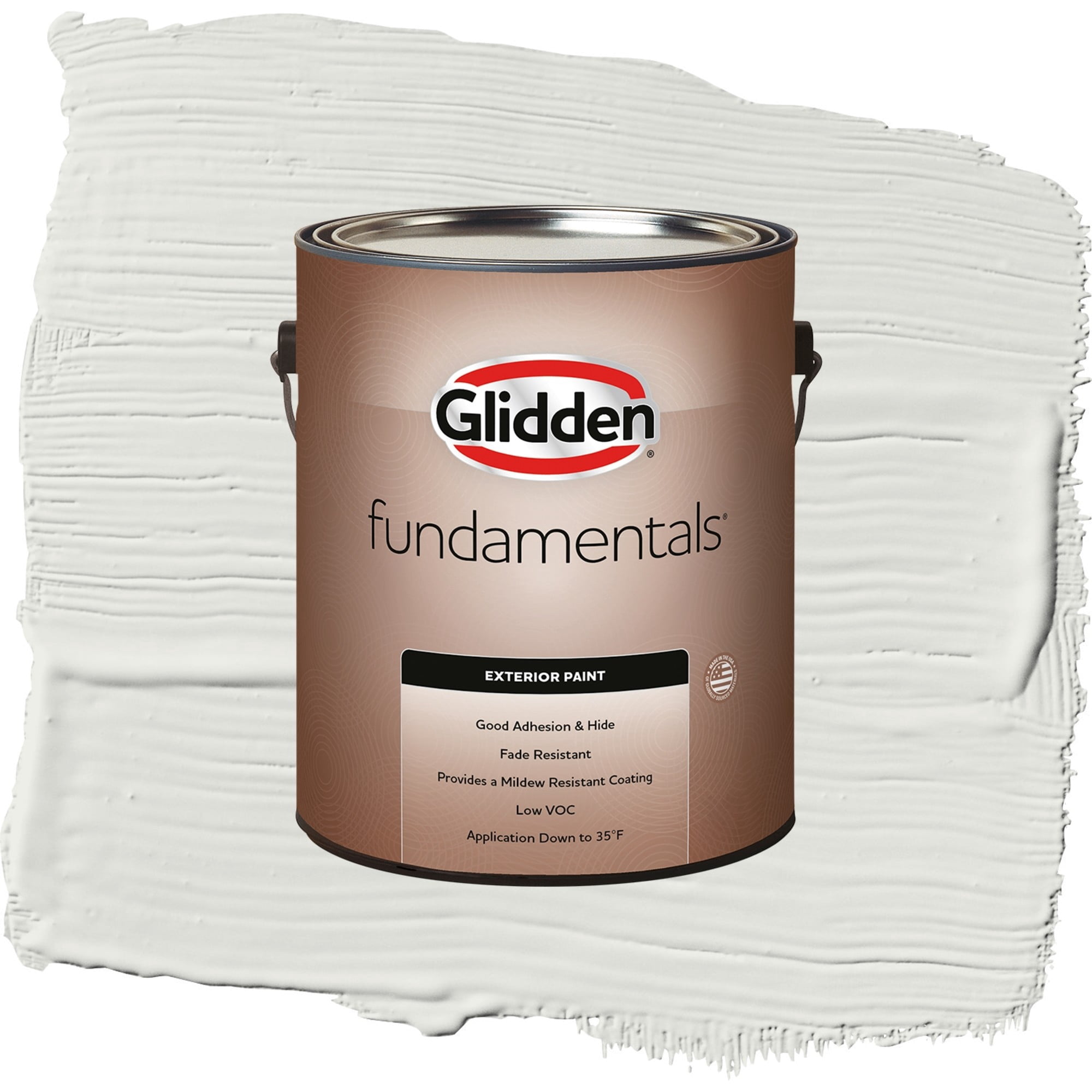 Glidden Fundamentals Tundra Frost Semi Gloss Exterior Paint and Primer, 1 Gallon