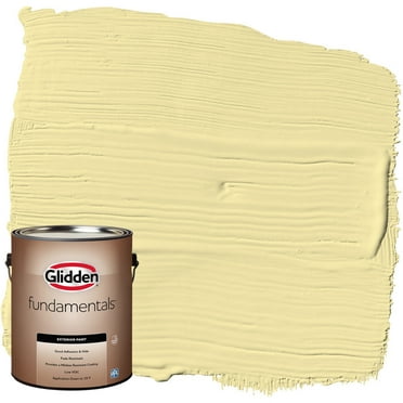 Glidden Fundamentals Exterior Paint Turning Oakleaf / Yellow, Flat, 1 Gallon