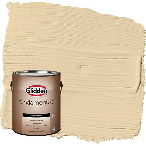 Glidden Fundamentals Tuscan Bread / Beige Flat Exterior Paint, 1 Gallon
