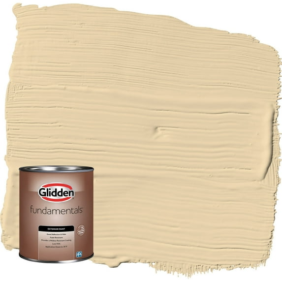 Glidden Fundamentals Tuscan Bread / Beige Flat Exterior Paint, 1 Quart