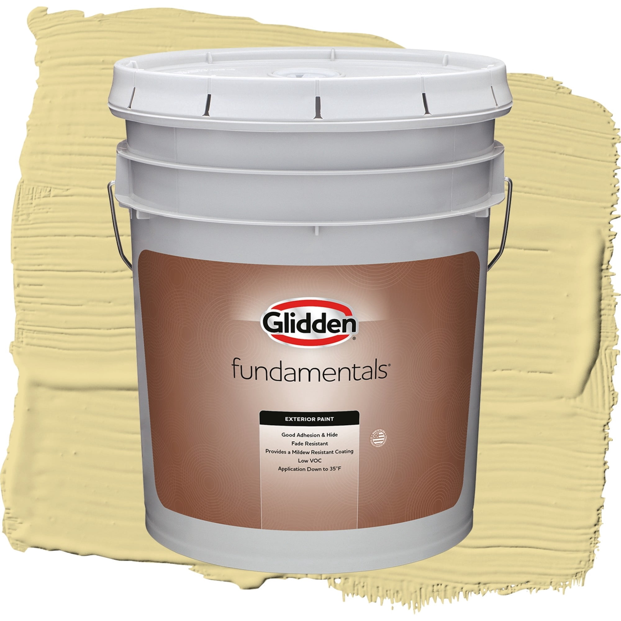 Glidden Fundamentals Twinkle Toes / Green, Flat Exterior Paint, 5 Gallon