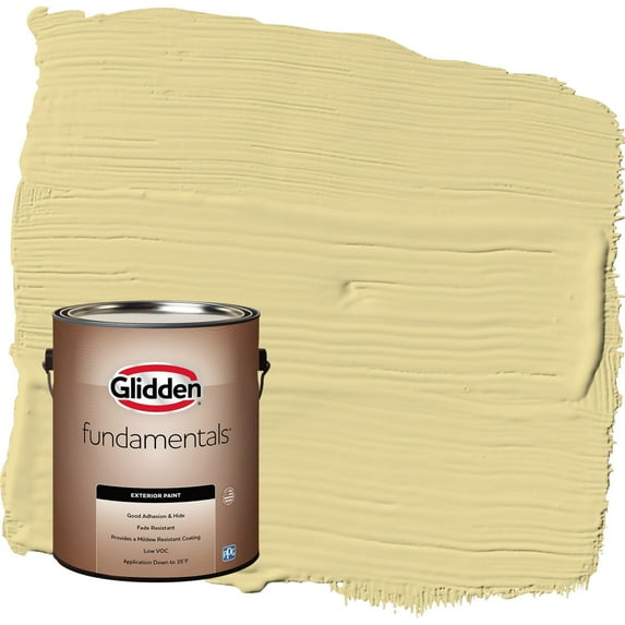 Glidden Fundamentals Twinkle Toes / Green Satin Exterior Paint, 1 Gallon