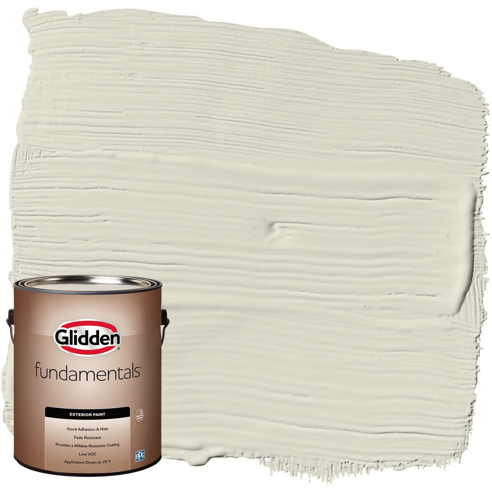 Glidden Fundamentals Exterior Paint Veil Of Dusk / Gray, Flat, 1 Gallon