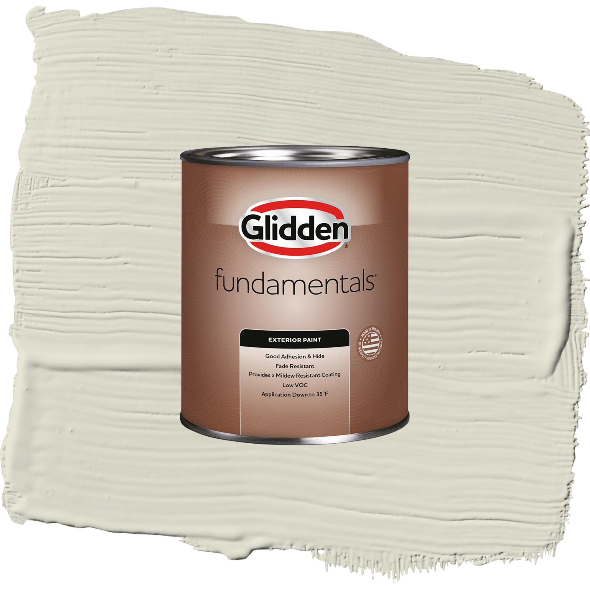 Glidden Fundamentals Veil Of Dusk / Gray, Satin Exterior Paint, 1 Quart