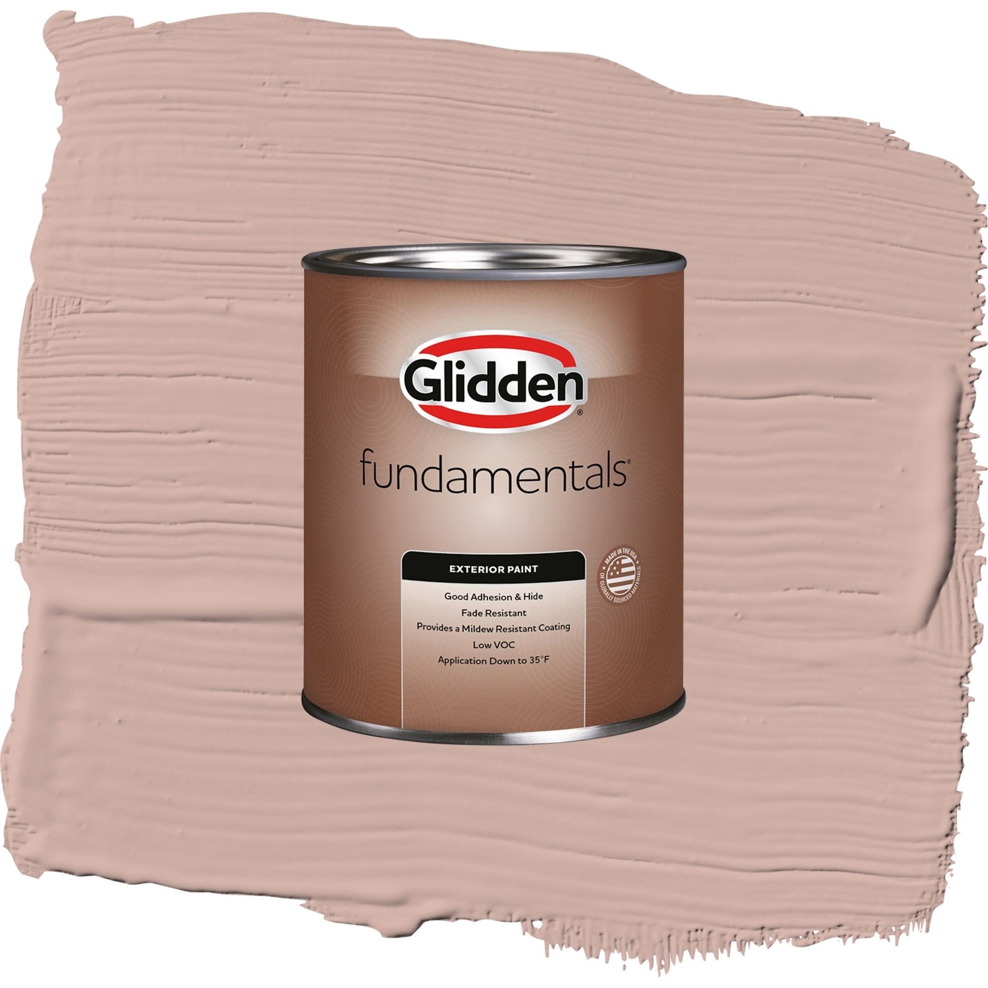 Glidden Fundamentals Velveteen Crush / Pink, Flat Exterior Paint, 1 Quart