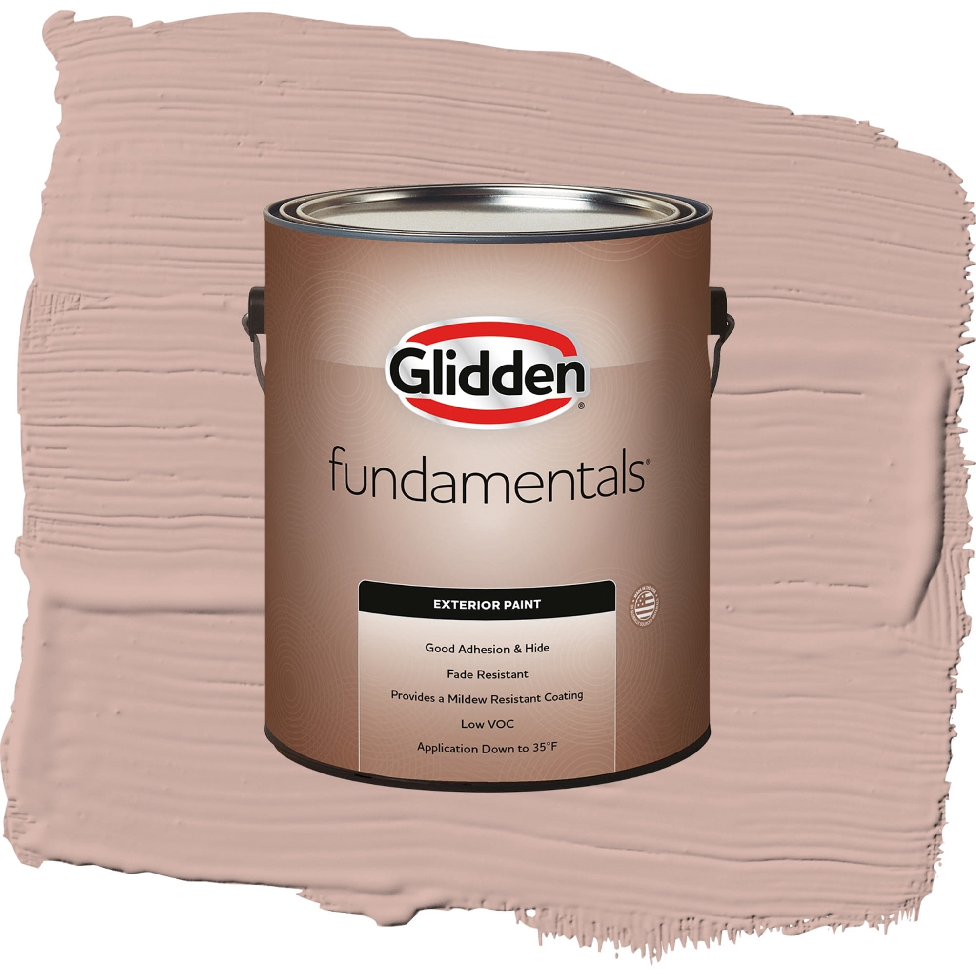 Glidden Fundamentals Velveteen Crush / Pink, Satin Exterior Paint, 1 Gallon