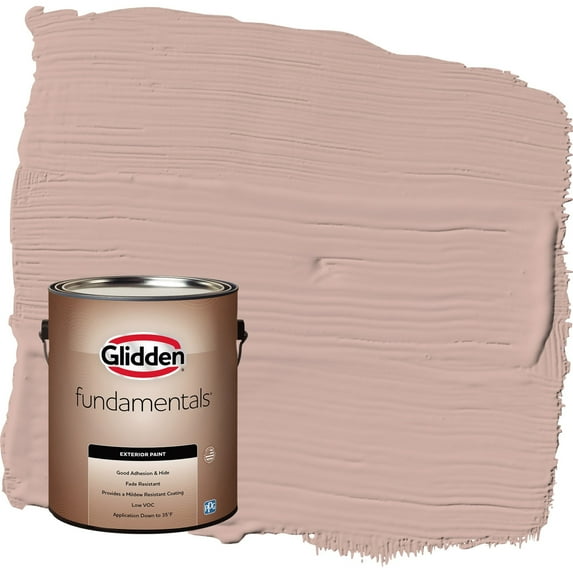 Glidden Fundamentals Velveteen Crush / Pink Semi-Gloss Exterior Paint, 1 Gallon