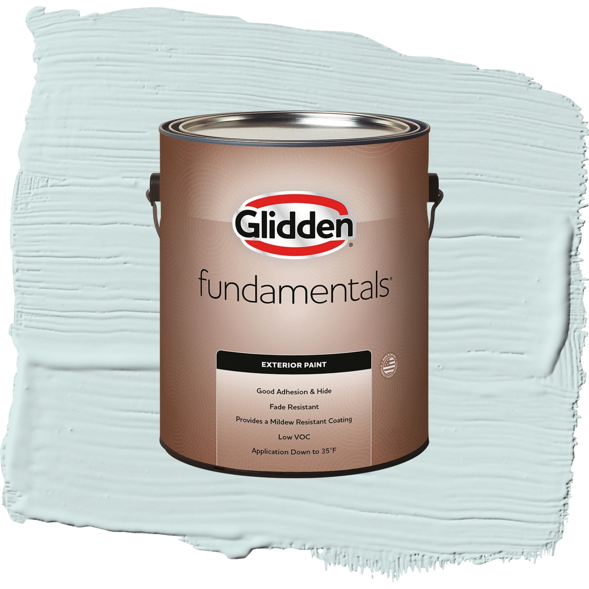 Glidden Fundamentals Watery Blue / Aqua Satin Exterior Paint, 1 Gallon