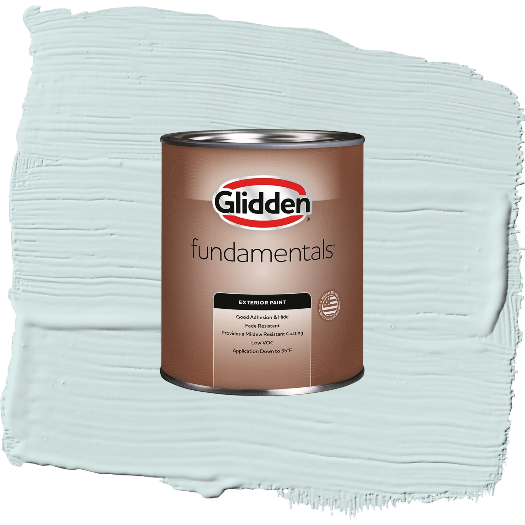 Glidden Fundamentals Watery Blue / Aqua Semi-Gloss Exterior Paint, 1 Quart
