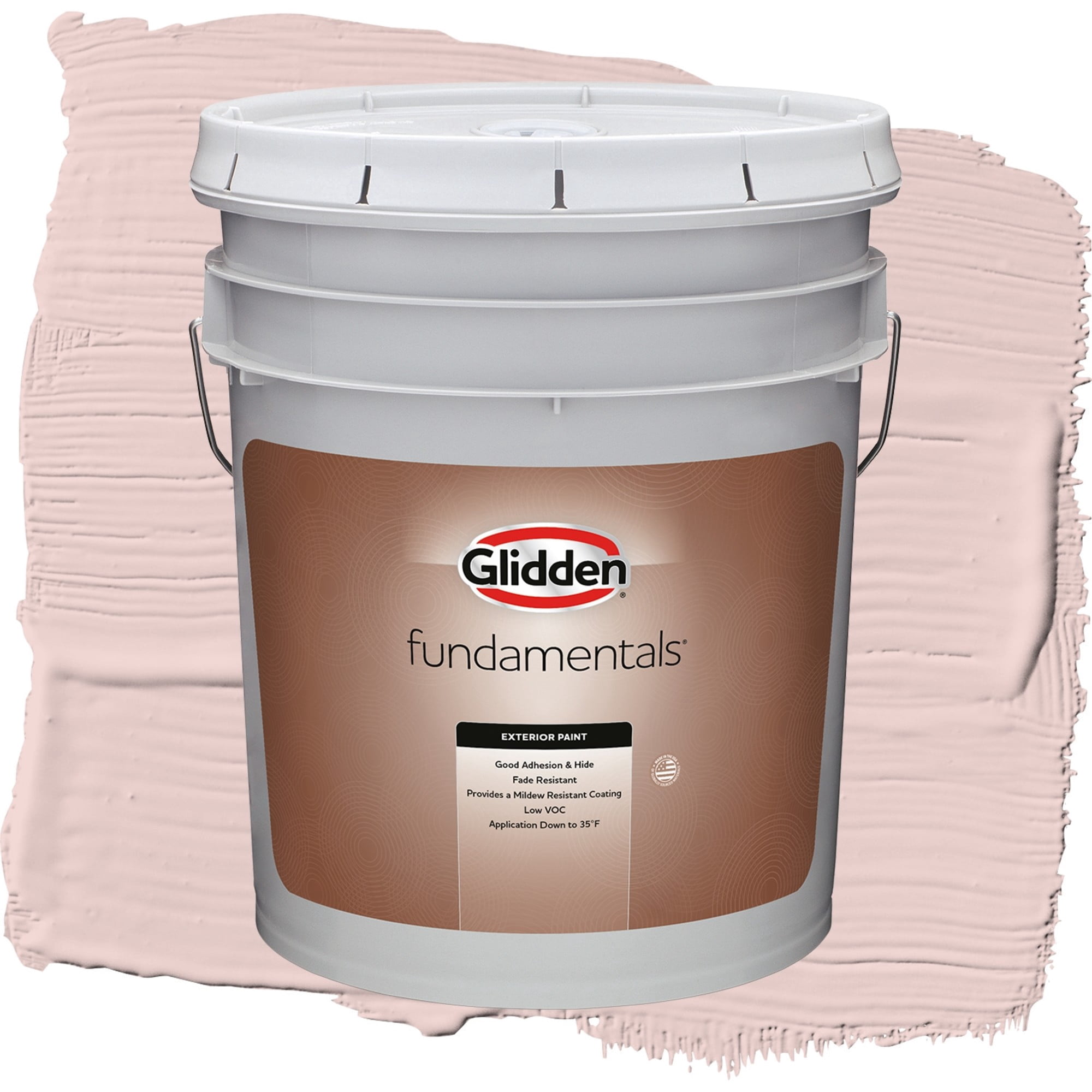 Glidden Fundamentals Whirligig / Pink, Semi-Gloss Exterior Paint, 5 Gallon