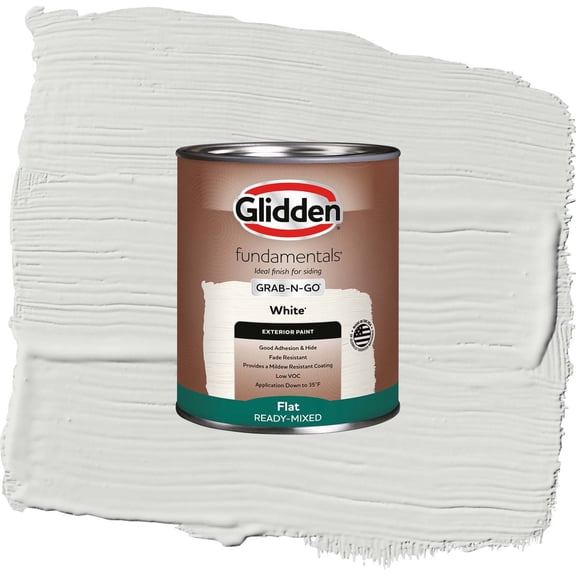 Glidden Fundamentals Pegasus Flat Exterior Paint, 1 Quart