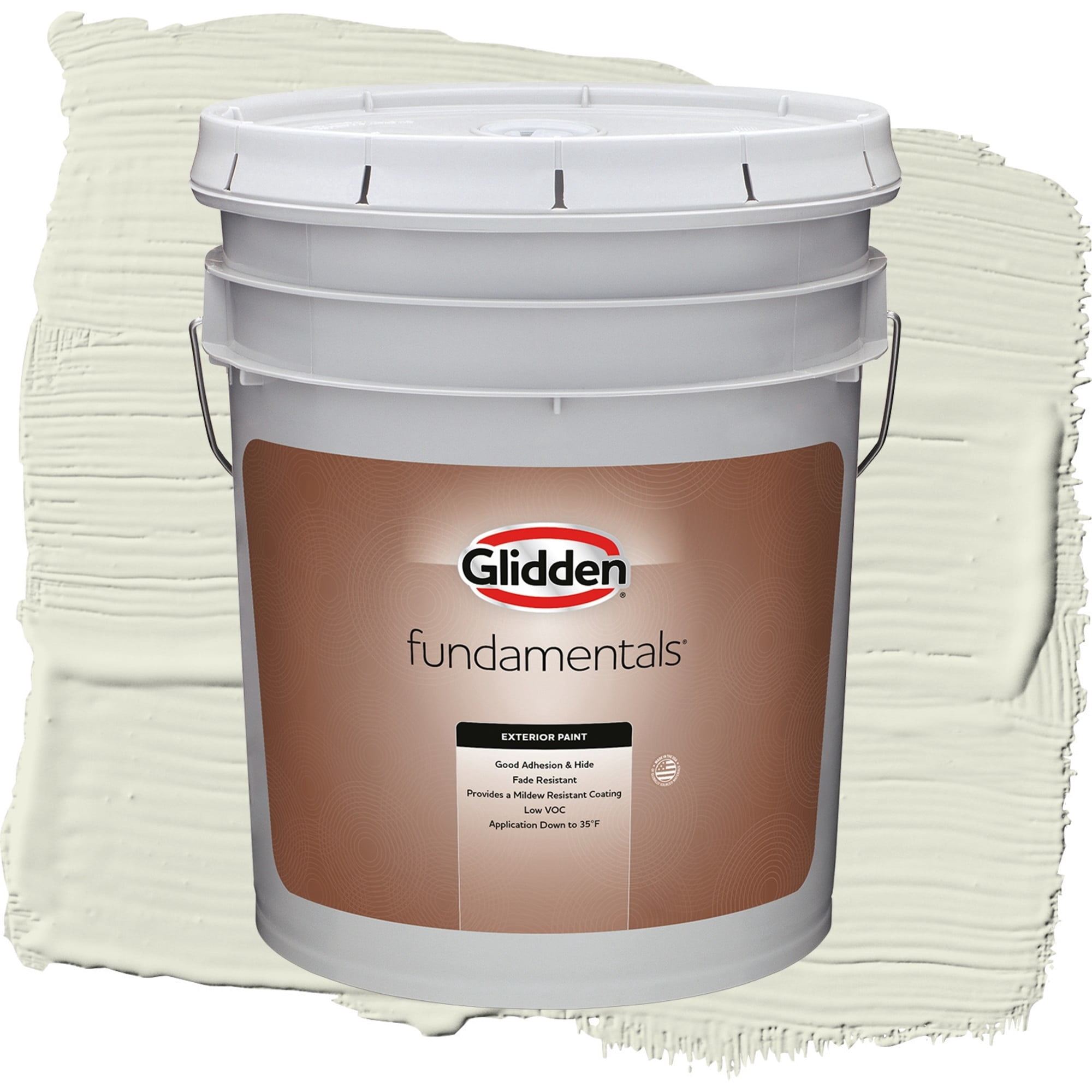 Glidden Fundamentals Wild Wheat / Green, Semi-Gloss Exterior Paint, 5 Gallon