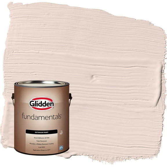 Glidden Fundamentals Winter Peach / Pink Flat Exterior Paint, 1 Gallon