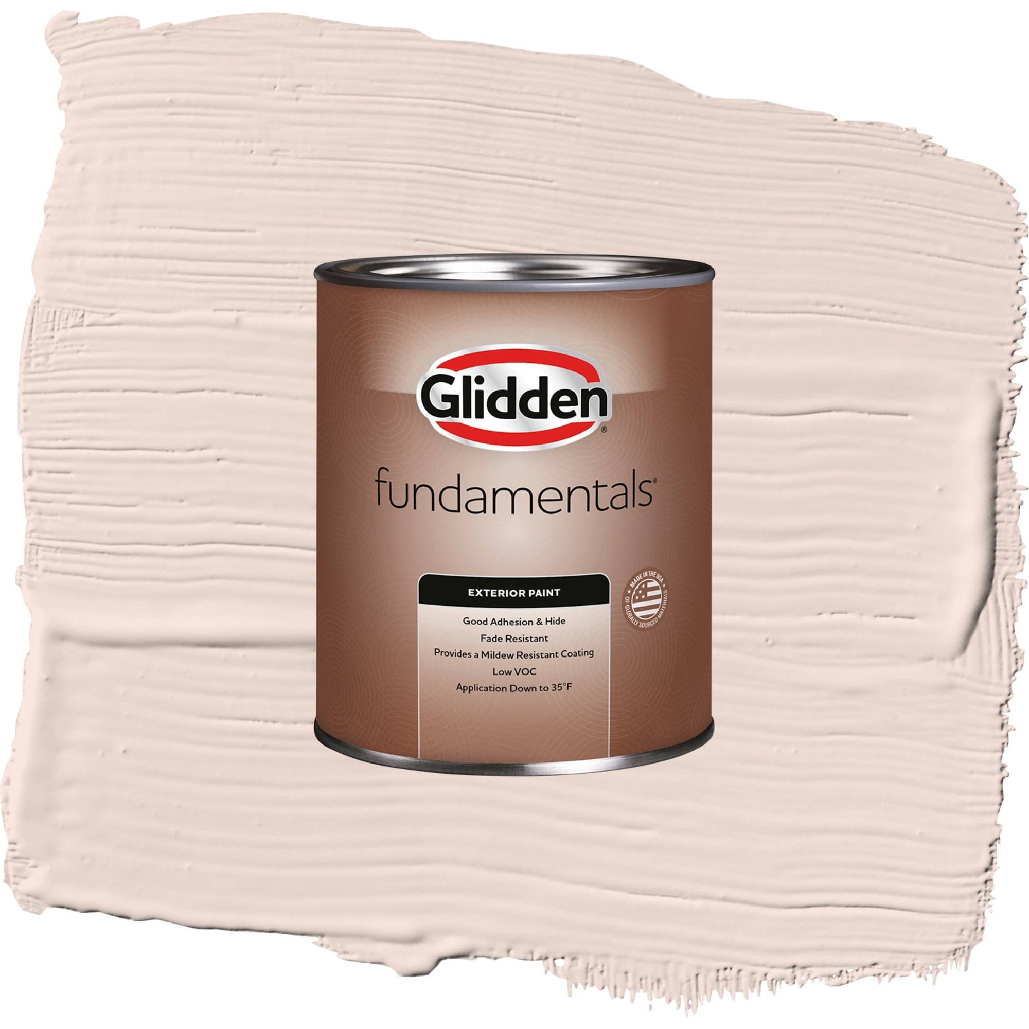 Glidden Fundamentals Winter Peach / Pink, Flat Exterior Paint, 1 Quart