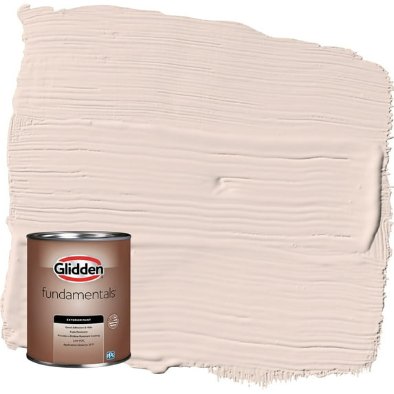 Glidden Fundamentals Winter Peach / Pink Semi-Gloss Exterior Paint, 1 Quart