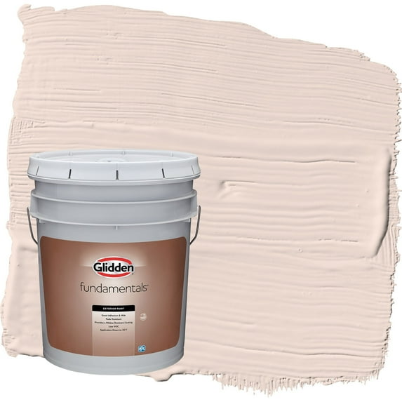 Glidden Fundamentals Winter Peach / Pink Semi-Gloss Exterior Paint, 5 Gallon