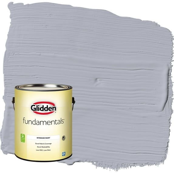 Glidden Fundamentals Glistening Gray / Grey Flat Interior Paint, 1 Gallon
