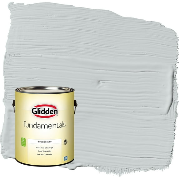Glidden Fundamentals Grab-N-Go Ghost Whisperer / Gray, Blue Flat Interior Paint, 1 Gallon