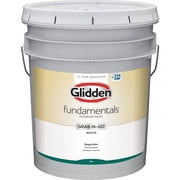 Glidden Fundamentals Grab-N-Go White Flat 5 Gallon