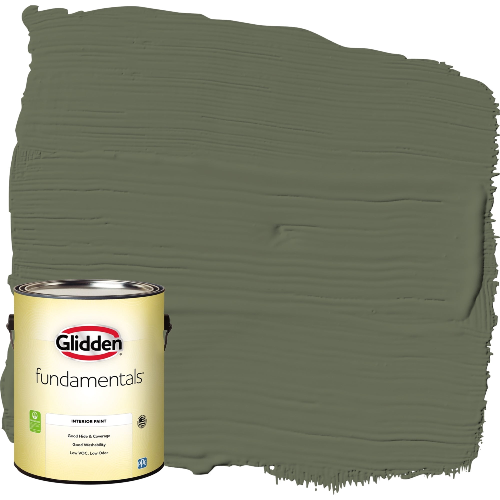 Glidden Fundamentals All About Olive / Green Eggshell Interior Paint, 1 Gallon