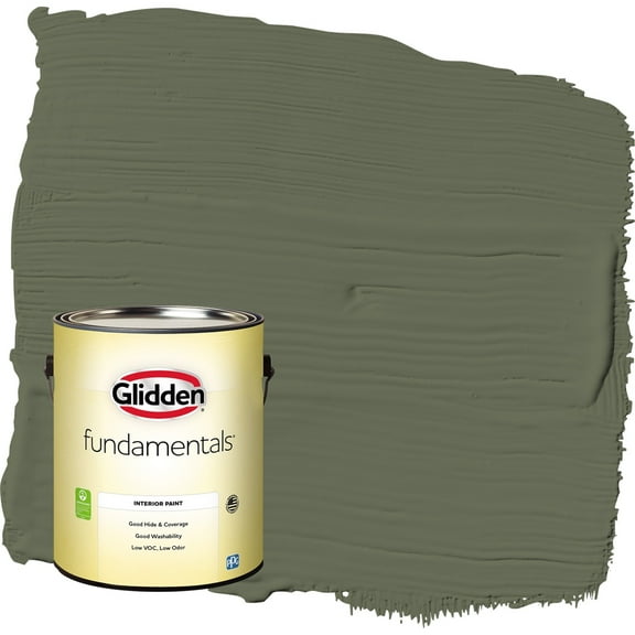 Glidden Fundamentals All About Olive / Green Eggshell Interior Paint, 1 Gallon