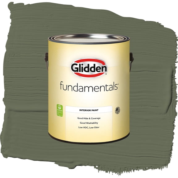 Glidden Fundamentals All About Olive / Green, Flat Interior Paint, 1 Gallon