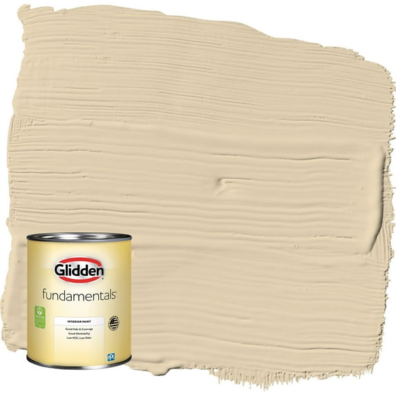 Glidden Fundamentals Almond Cream / Beige Eggshell Interior Paint, 1 Quart
